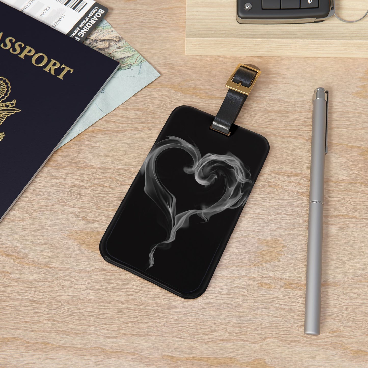 Travel-Inspired Heart Luggage Tag, Personalized Travel Tag, Heart Design Bag Tag, Unique Gift for Travelers, Adventure Gear