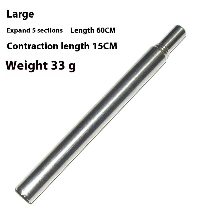 Alloy Camping Fire Blower Retractable Rod Outdoor Portable Retractable