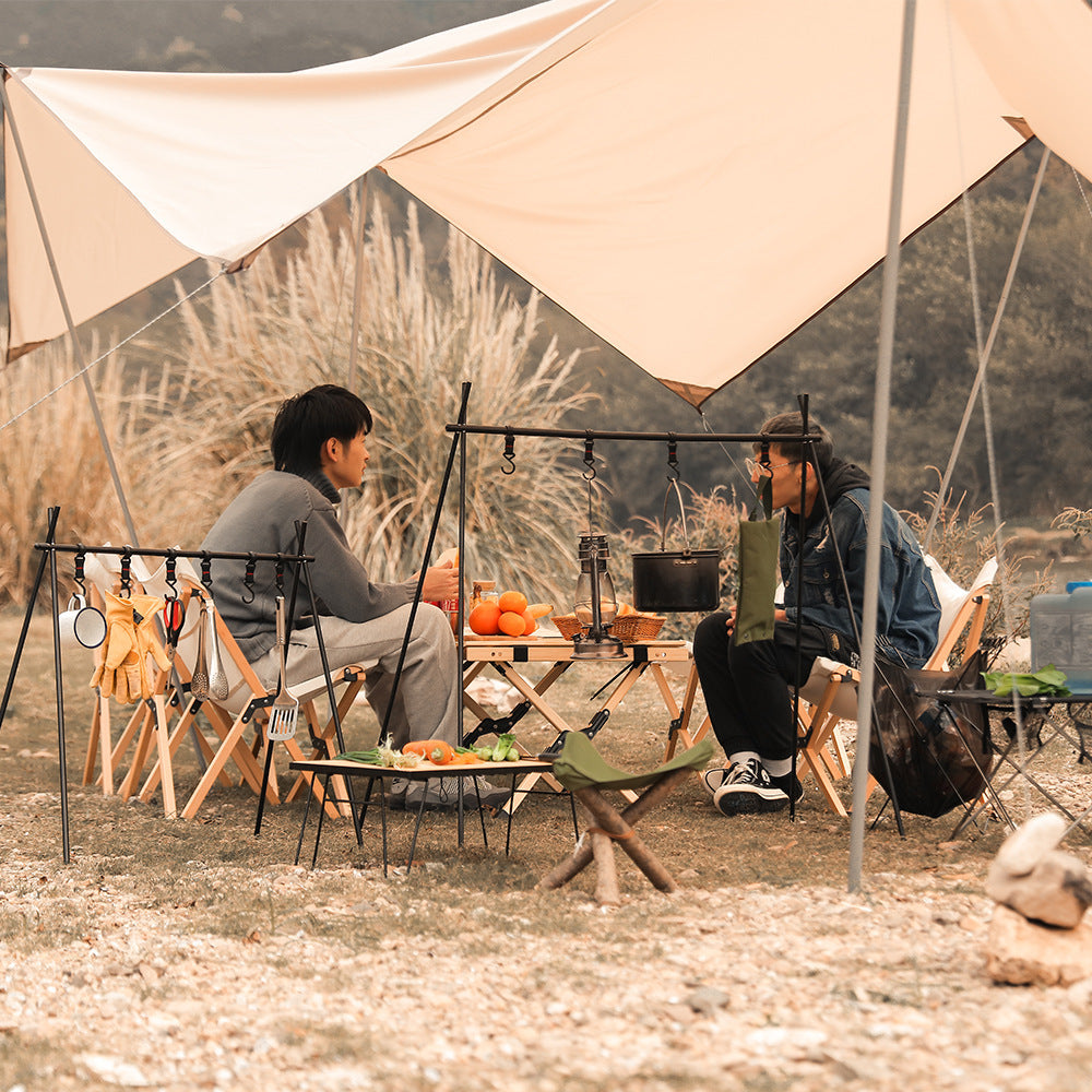 Outdoor Camping Aluminum Alloy Large Foldable Portable Clothes Drying Rack For Camping Travel Triangle