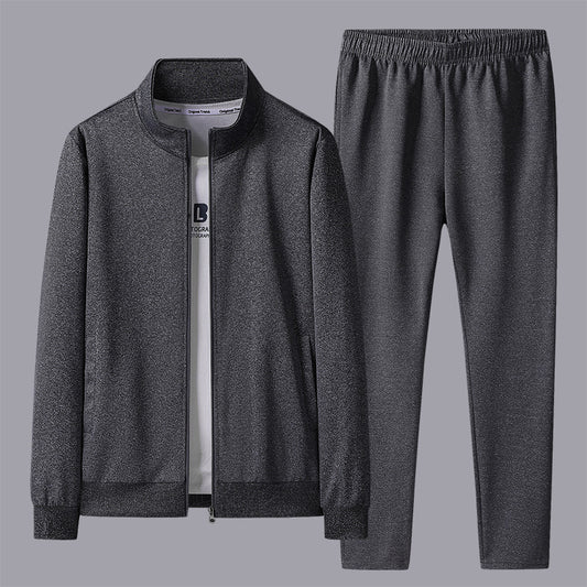 Middle-aged And Elderly Men's Cardigan Trousers Two-piece Set