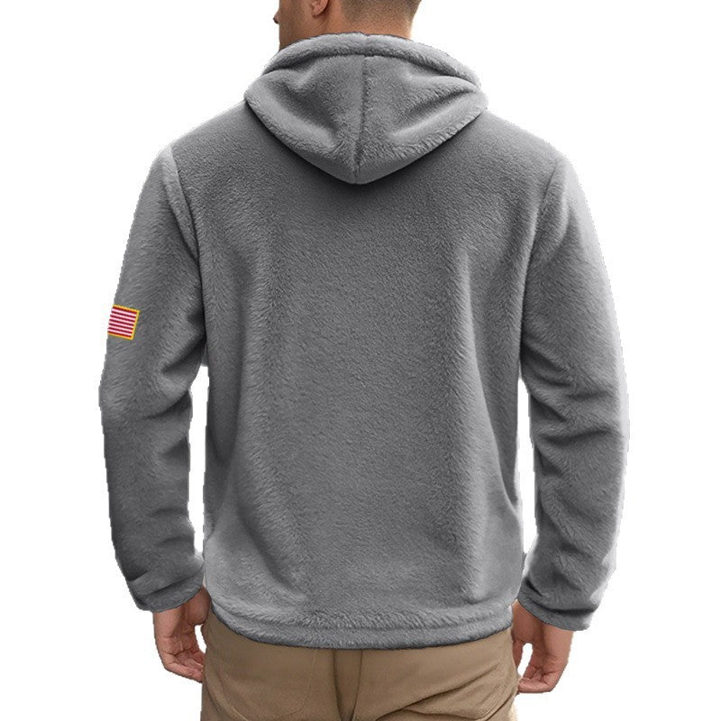 Zipper Hooded Sweatshirt Loose Double-sided Bejirog Sweater