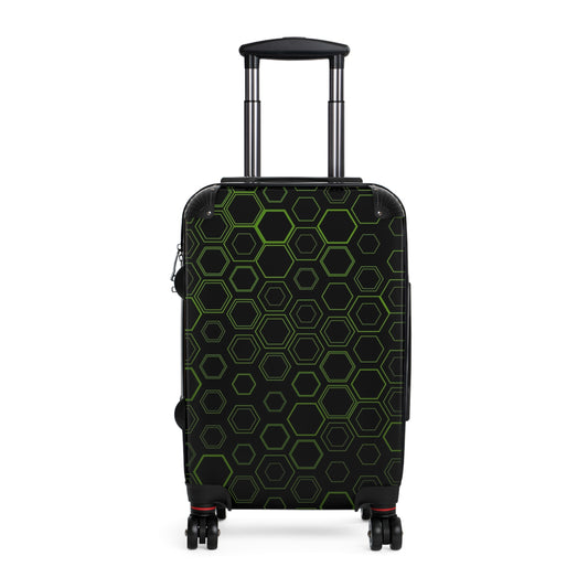 Stylish Travel Suitcase with Hexagonal Design, Lightweight Luggage for Adventurers, Perfect for Vacations, Business Trips, and Getaways