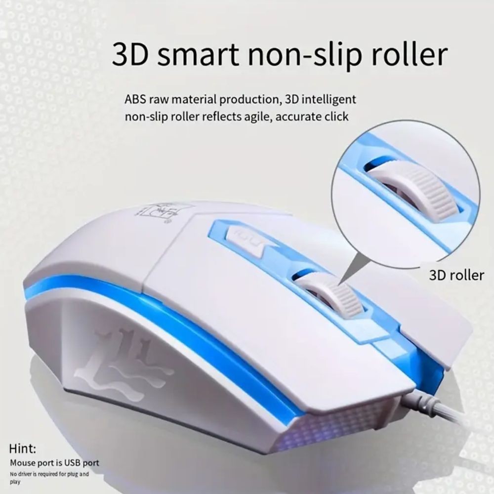 Gaming Keyboard Mouse Set Rainbow LED Wired USB For PC Laptop PS4  One 360UK