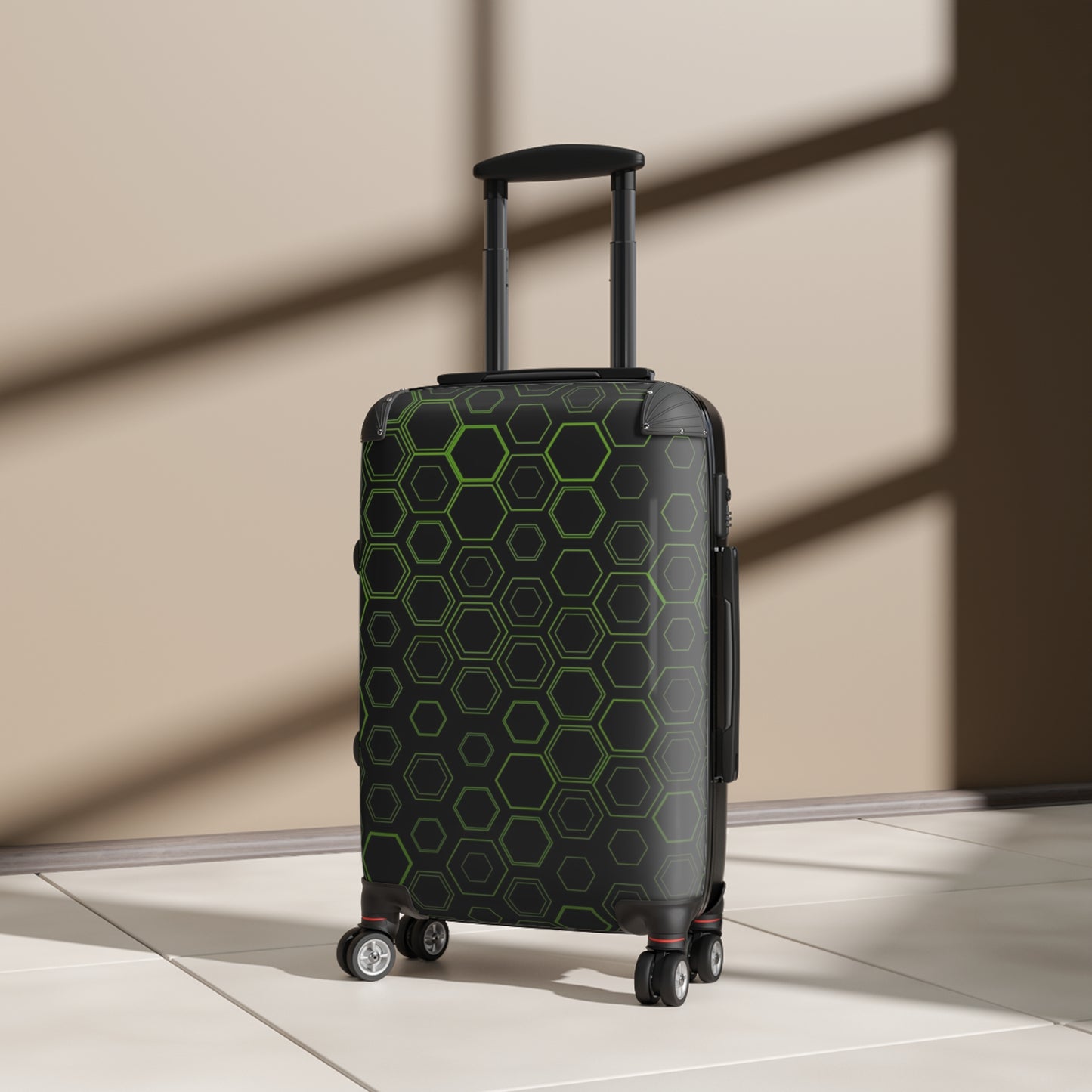 Stylish Travel Suitcase with Hexagonal Design, Lightweight Luggage for Adventurers, Perfect for Vacations, Business Trips, and Getaways