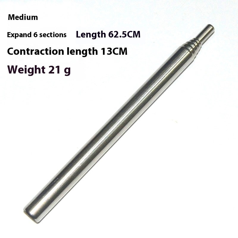 Alloy Camping Fire Blower Retractable Rod Outdoor Portable Retractable