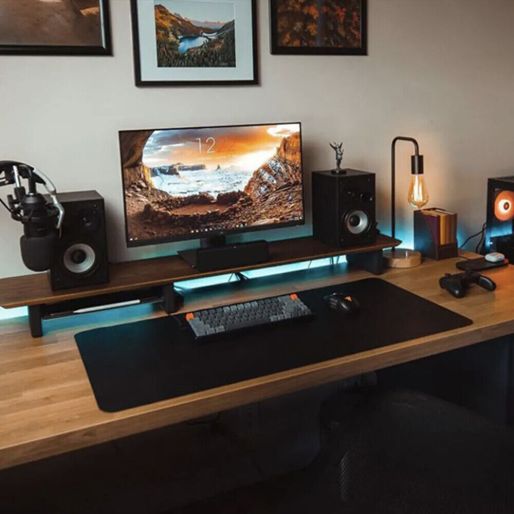 Black 90x40cm Extra Large Anti Slip Gaming Mouse Mat PC Laptop Keyboard Desk Pad